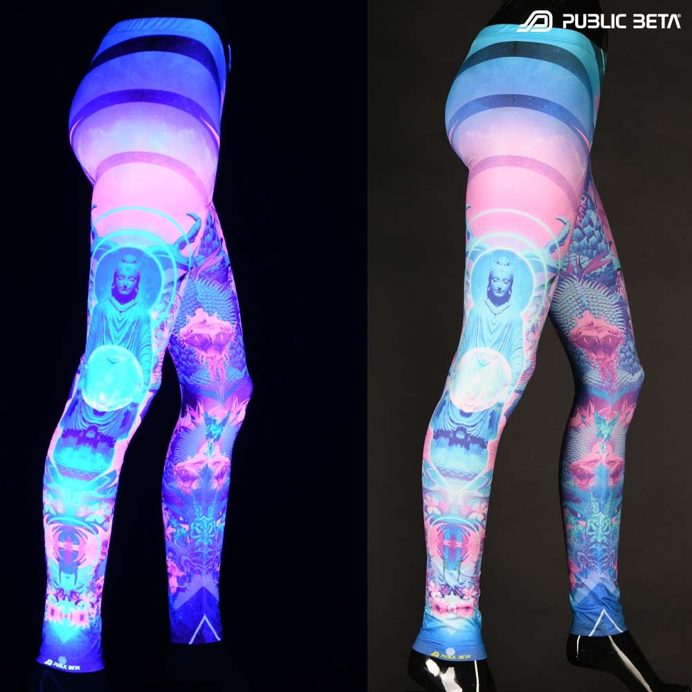 Psytrance Blacklight Leggings by Public Beta