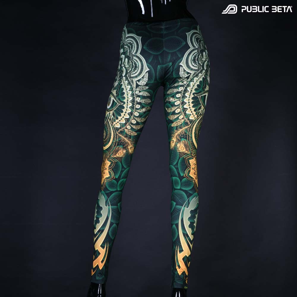 Futurisitic, cyberdeleic patterns blacklight printed psywear