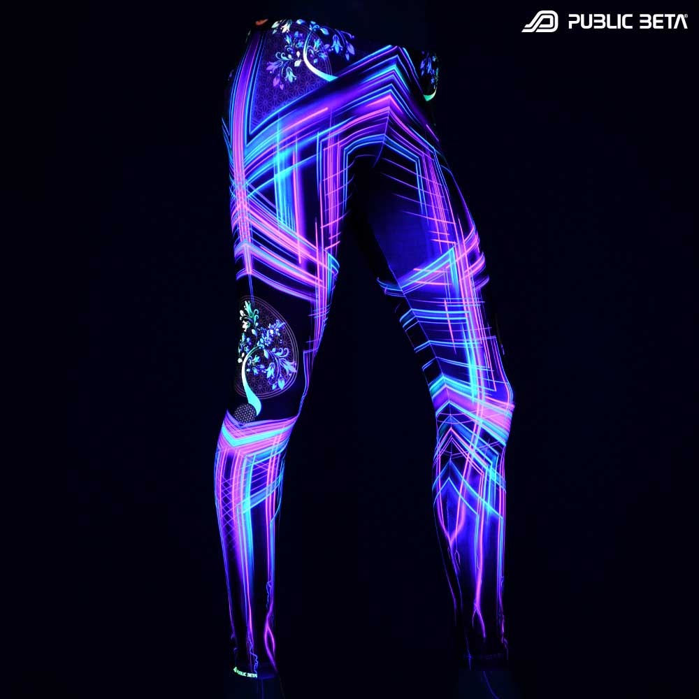 Psytrance Leggings in blacklight perfect yoga wear