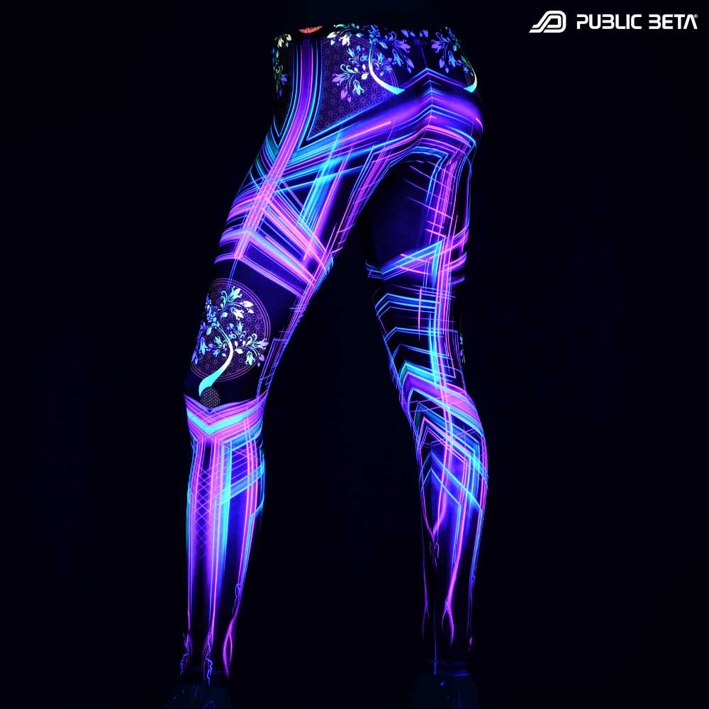 Psytrance Leggings in blacklight perfect yoga wear