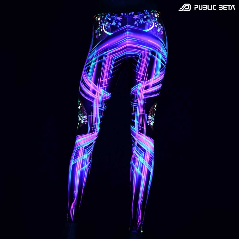 Psytrance Leggings in blacklight perfect yoga wear