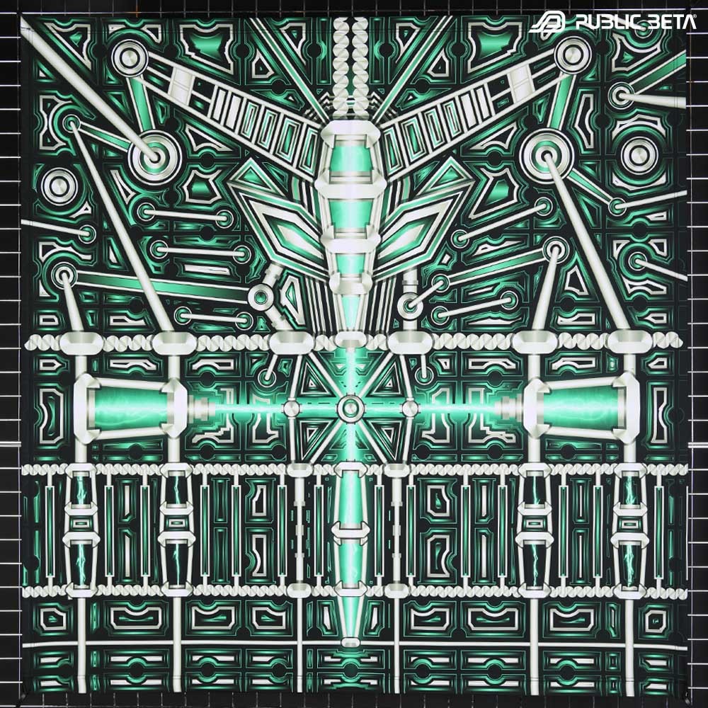 PlazmaHeart D154 Blacklight Active Psyart Tapestry