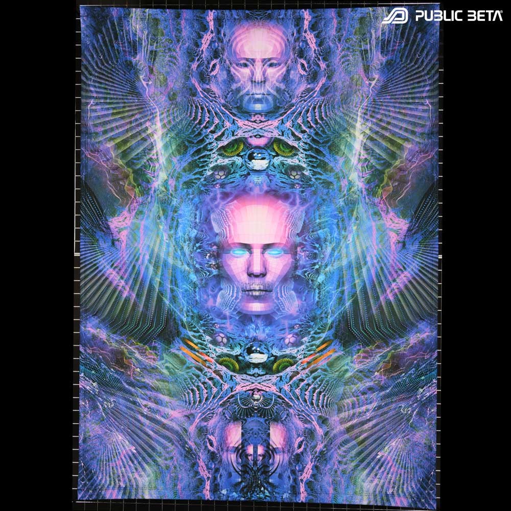 Blacklight Active Digital Printed Wallhanging. Psychedelic Blacklight Art. Higy quality print made in Hungary!