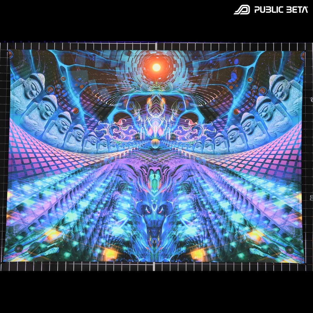 Blacklight Psydeco. Glow in Blacklight Digital Print.
