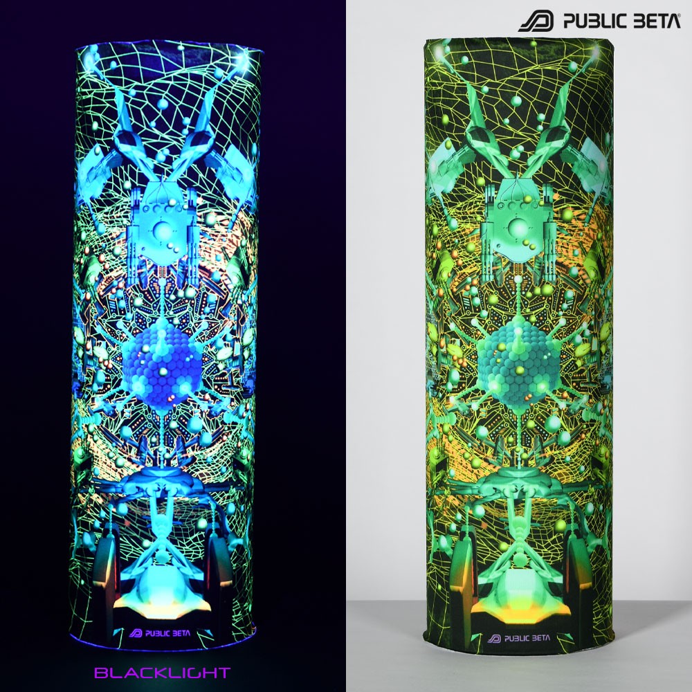 Neurotunnel Blacklight Psytrance Bandana by Public Beta Wear