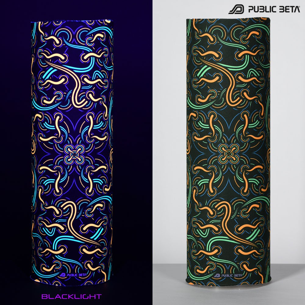 Neural Connect Blacklight Psytrance Bandana by Public Beta Wear
