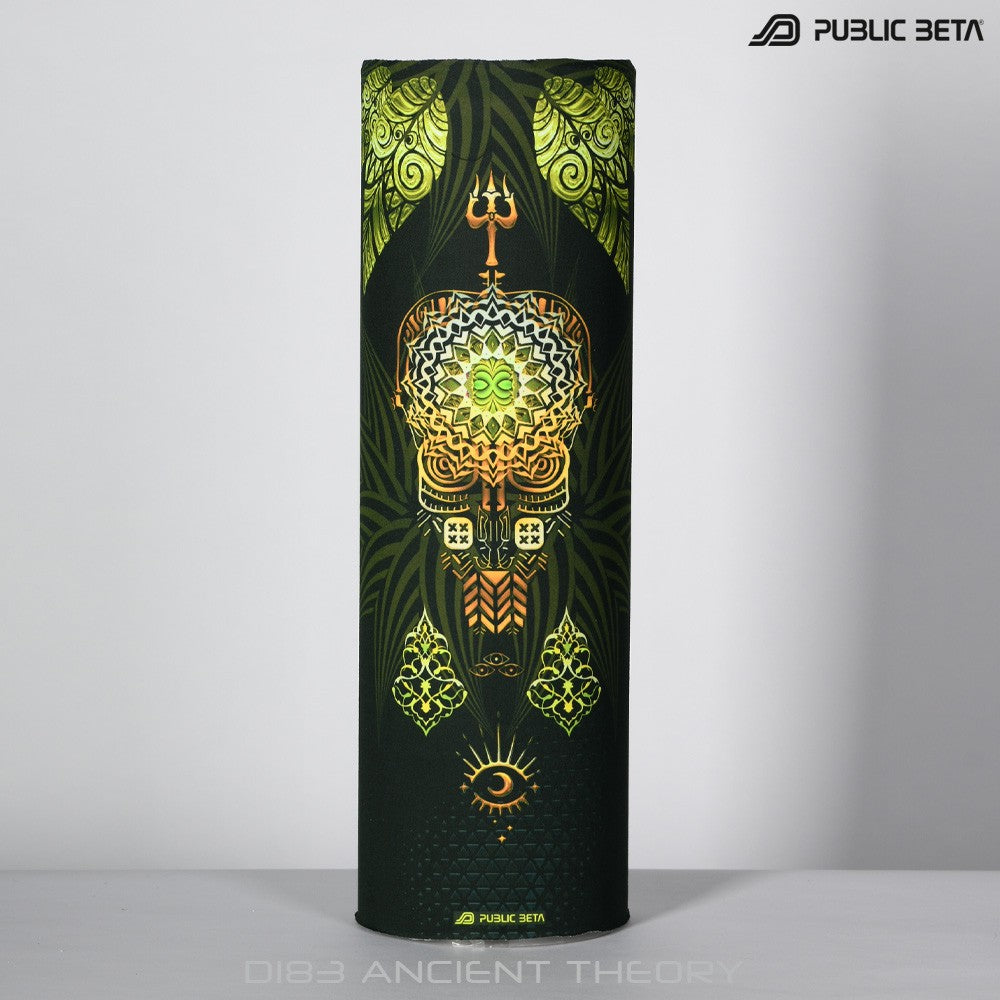 Public Beta Wear Ancient Theory Psywear. Psytrance Festival Accessories. Glow in Blacklight Tube Bandana.