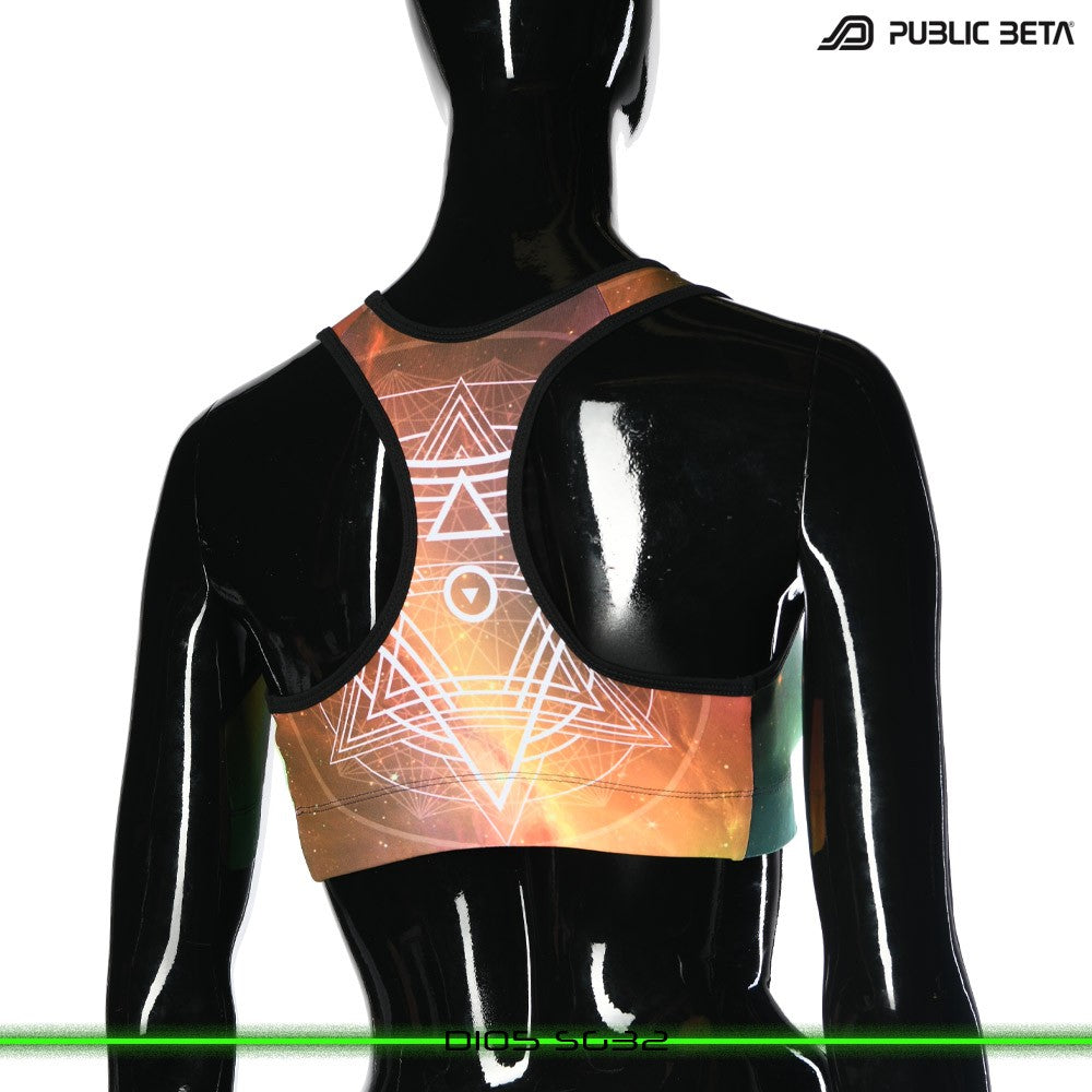 SG 32 Psychedelc Clothing for Psychedelic Yogis, UV Active prints by Public Beta Wear