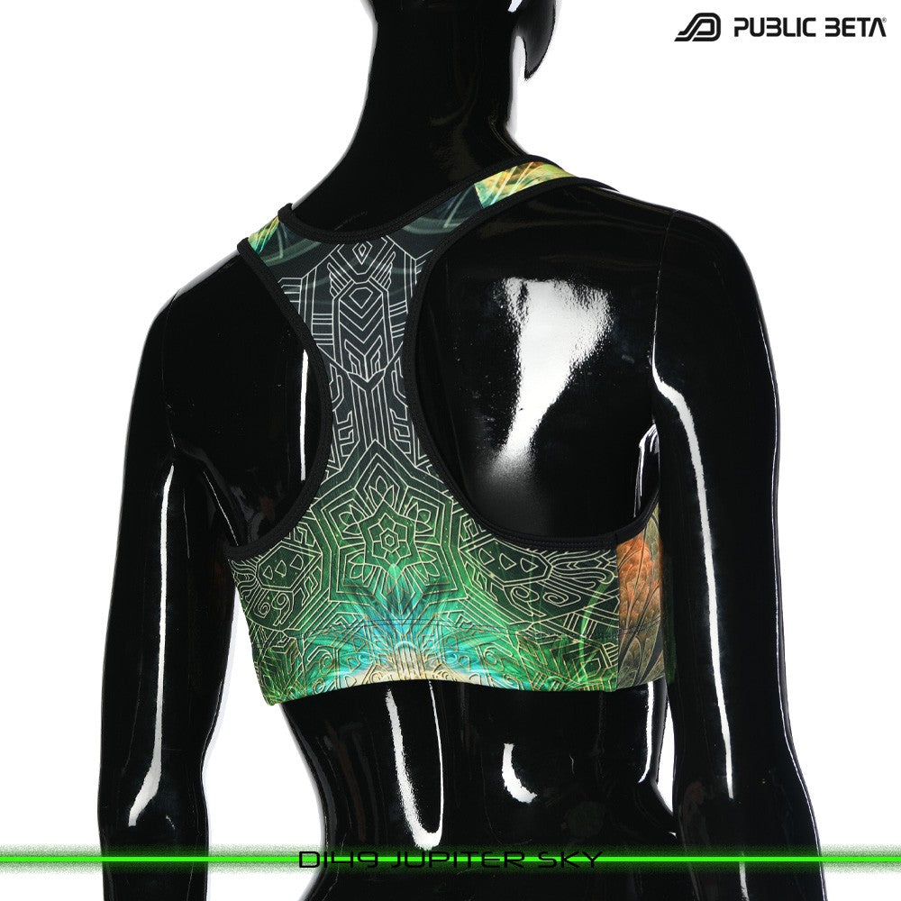 Jupiter Sky Psychedelc Clothing for Psychedelic Yogis, UV Active prints by Public Beta Wear