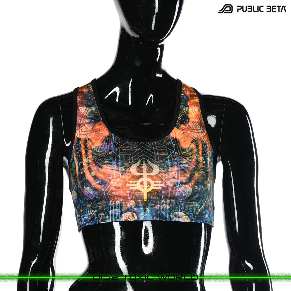 Toxic World Psychedelc Clothing for Psychedelic Yogis, UV Active prints by Public Beta Wear