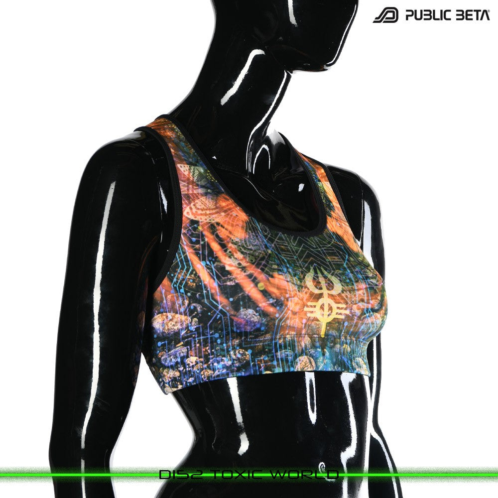 Toxic World Psychedelc Clothing for Psychedelic Yogis, UV Active prints by Public Beta Wear