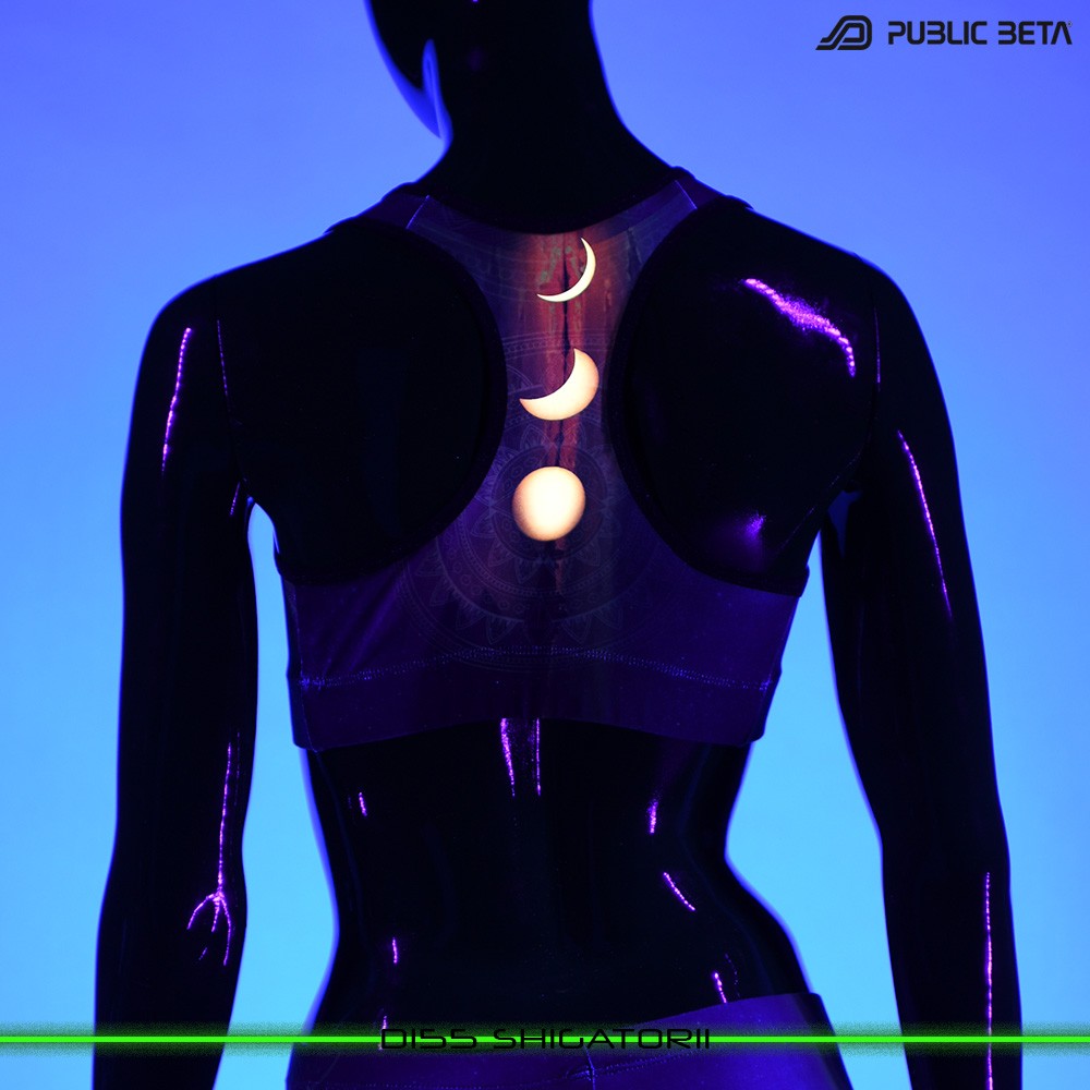 Shigatorii Psychedelc Clothing for Psychedelic Yogis, UV Active prints by Public Beta Wear