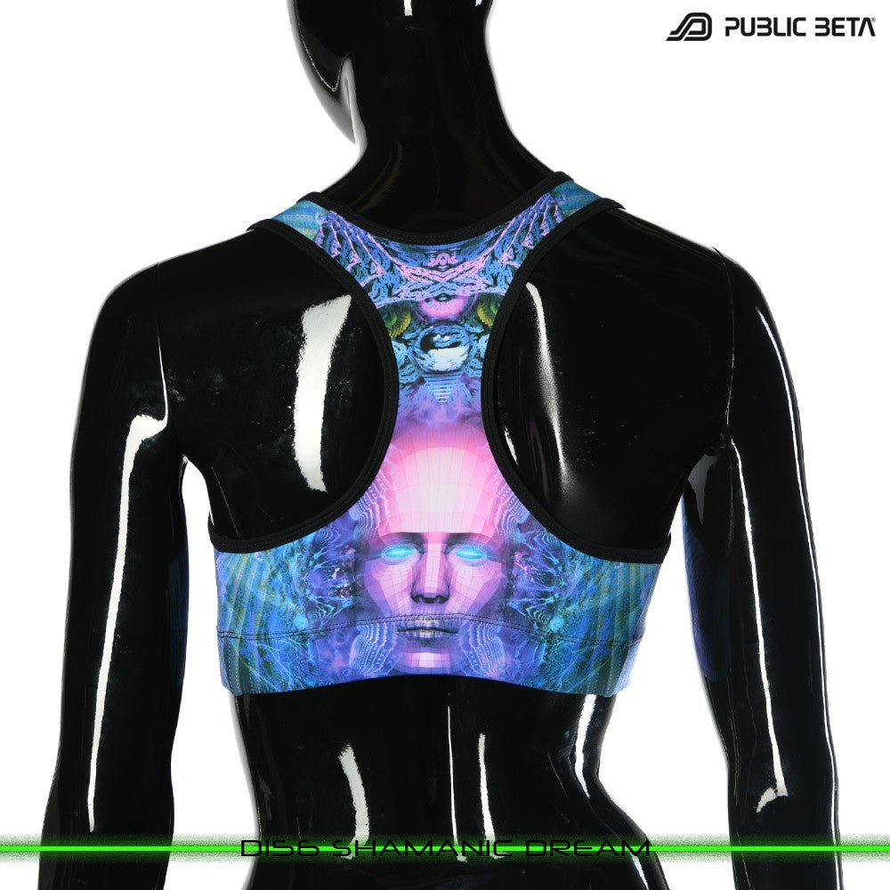 Shamanic Dream Psychedelc Clothing for Psychedelic Yogis, UV Active prints by Public Beta Wear