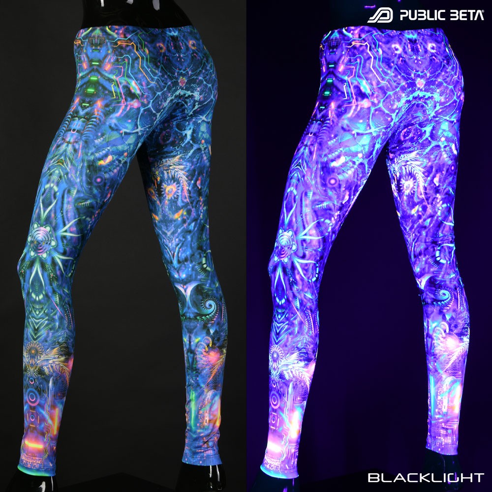 Unknown Dimension Psychedelic Blacklight Leggings by Public Beta Wear