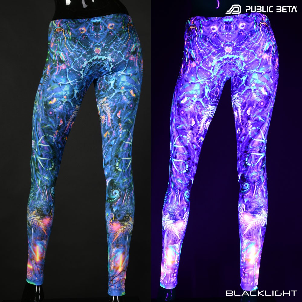Unknown Dimension Psychedelic Blacklight Leggings by Public Beta Wear