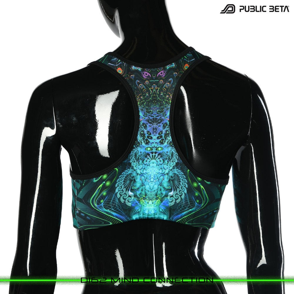 D162 Mind Connection Psychedelc Clothing for Psychedelic Yogis, UV Active prints by Public Beta Wear