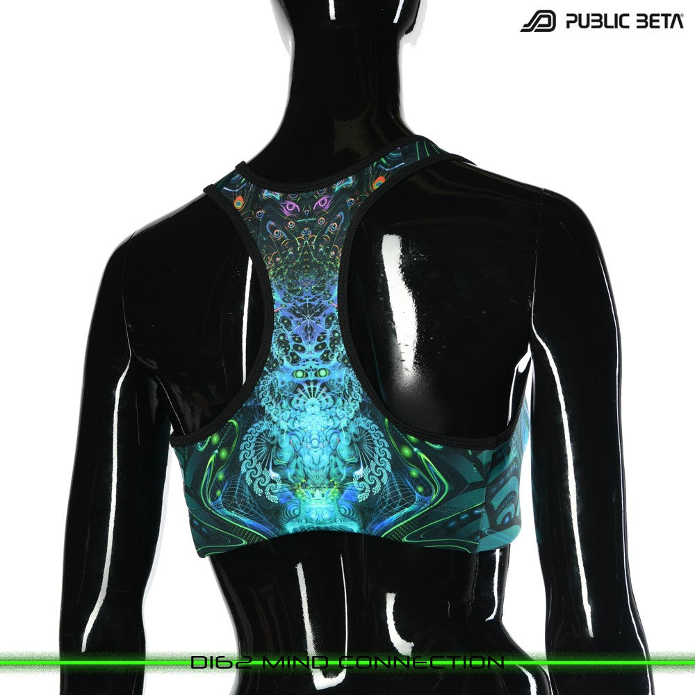 D162 Mind Connection Psychedelc Clothing for Psychedelic Yogis, UV Active prints by Public Beta Wear