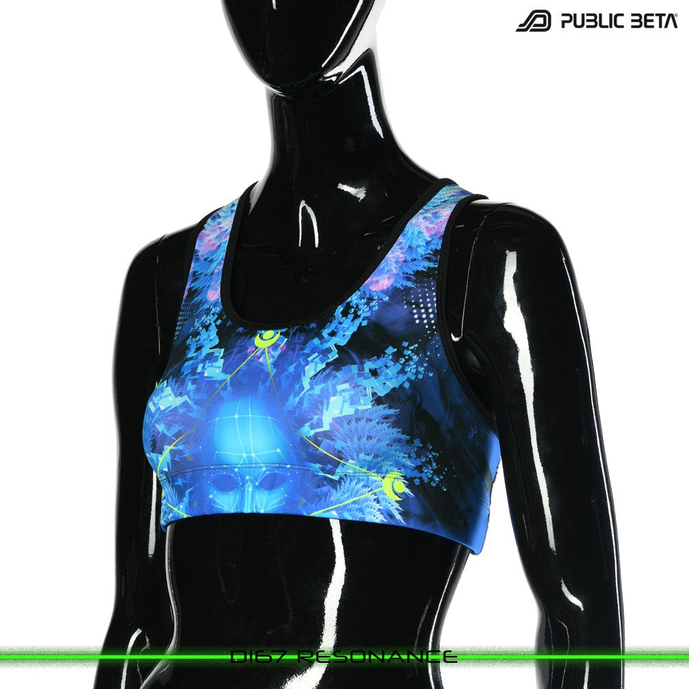D167 Resonance Psychedelc Clothing for Psychedelic Yogis, UV Active prints by Public Beta Wear