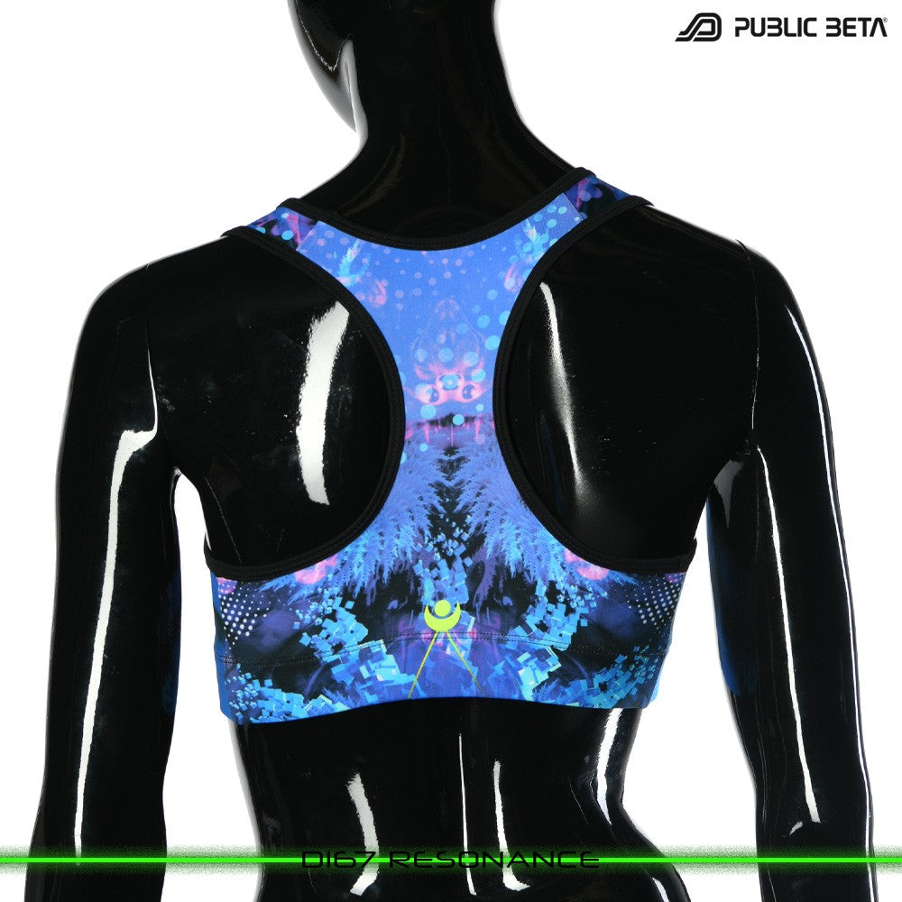 D167 Resonance Psychedelc Clothing for Psychedelic Yogis, UV Active prints by Public Beta Wear