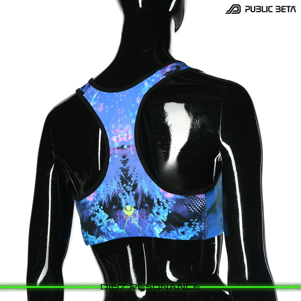 D167 Resonance Psychedelc Clothing for Psychedelic Yogis, UV Active prints by Public Beta Wear