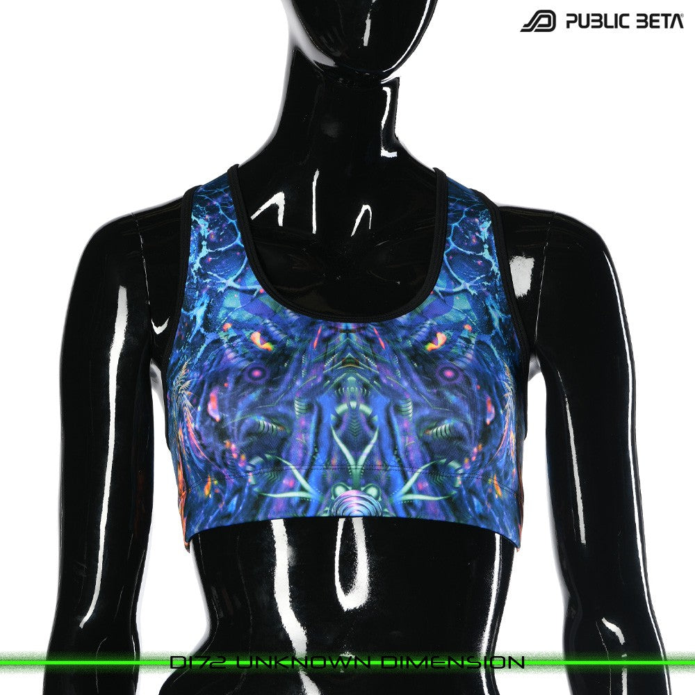 D172 Unknown Dimension Psychedelc Clothing for Psychedelic Yogis, UV Active prints by Public Beta Wear
