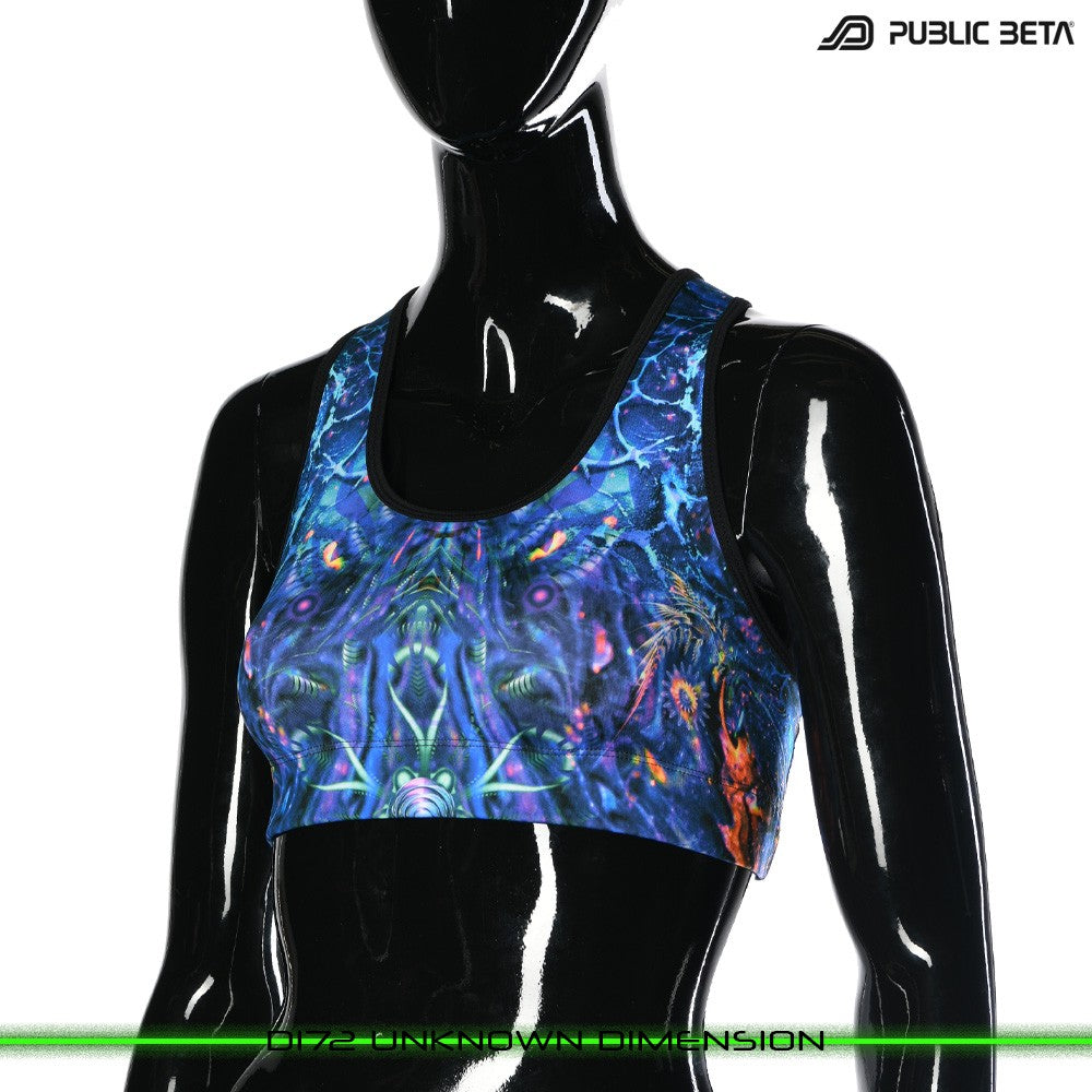 D172 Unknown Dimension Psychedelc Clothing for Psychedelic Yogis, UV Active prints by Public Beta Wear