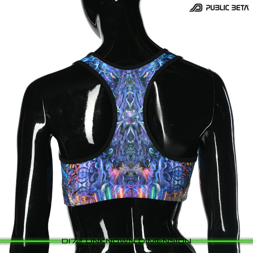 D172 Unknown Dimension Psychedelc Clothing for Psychedelic Yogis, UV Active prints by Public Beta Wear