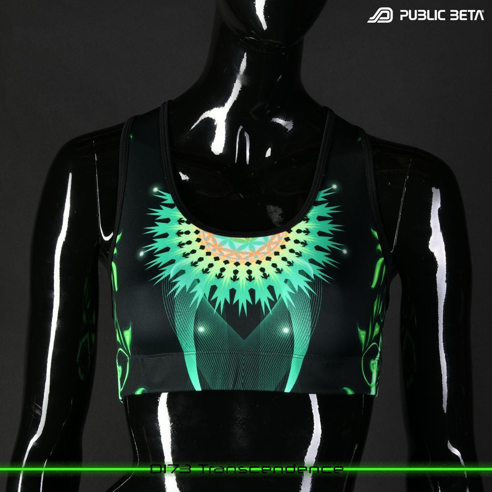 Transcendence Psychedelc Clothing for Psychedelic Yogis, UV Active prints by Public Beta Wear