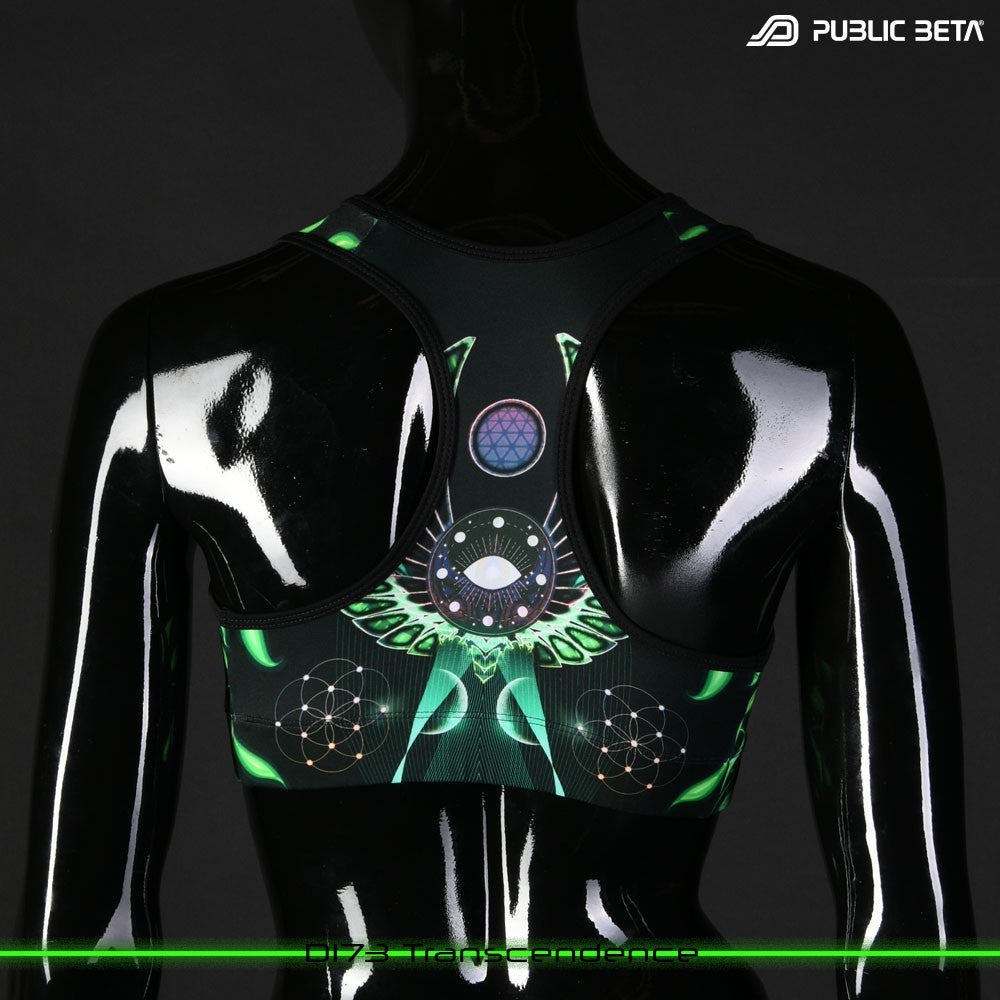 Transcendence Psychedelc Clothing for Psychedelic Yogis, UV Active prints by Public Beta Wear
