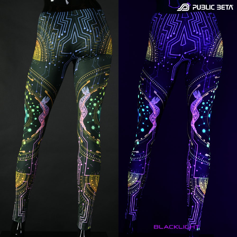 Third Eye Psychedelic pattern,  printed blacklight psywear by Public Beta Wear