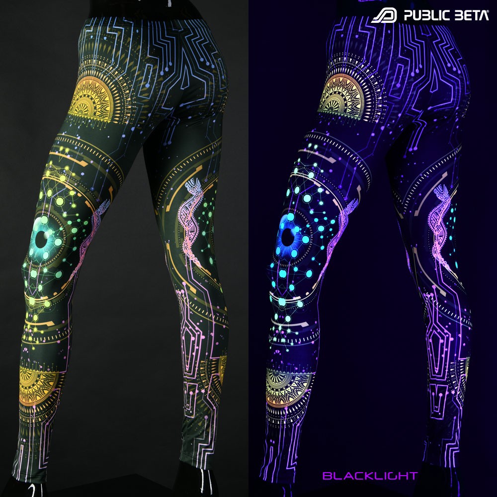 Third Eye Psychedelic pattern,  printed blacklight psywear by Public Beta Wear