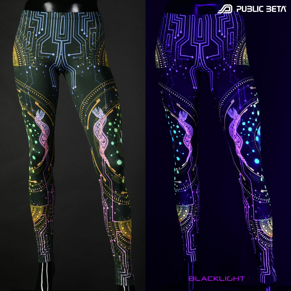 Third Eye Psychedelic pattern,  printed blacklight psywear by Public Beta Wear