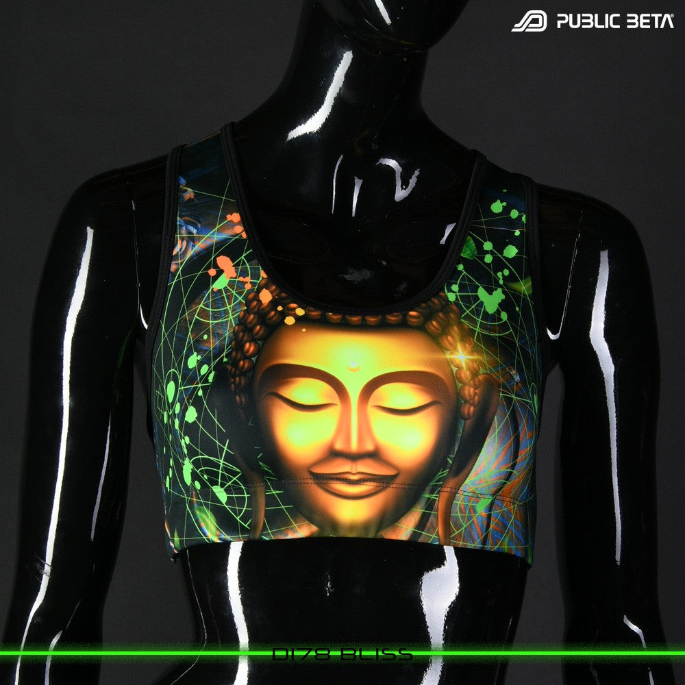 Public Beta Wear Bliss Psytrance Blacklight Active Top Festival Wear