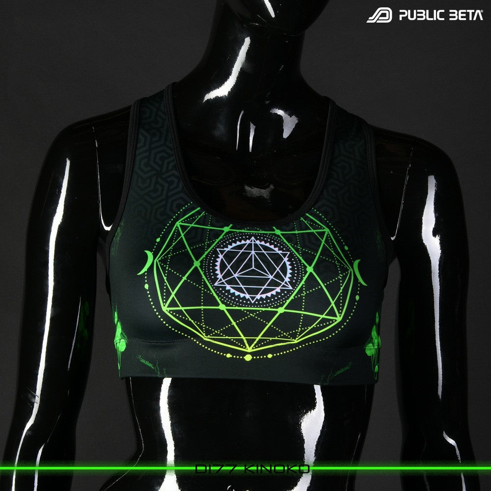 Public Beta Wear Kinoko Active Top Blacklight Psytrance Wear