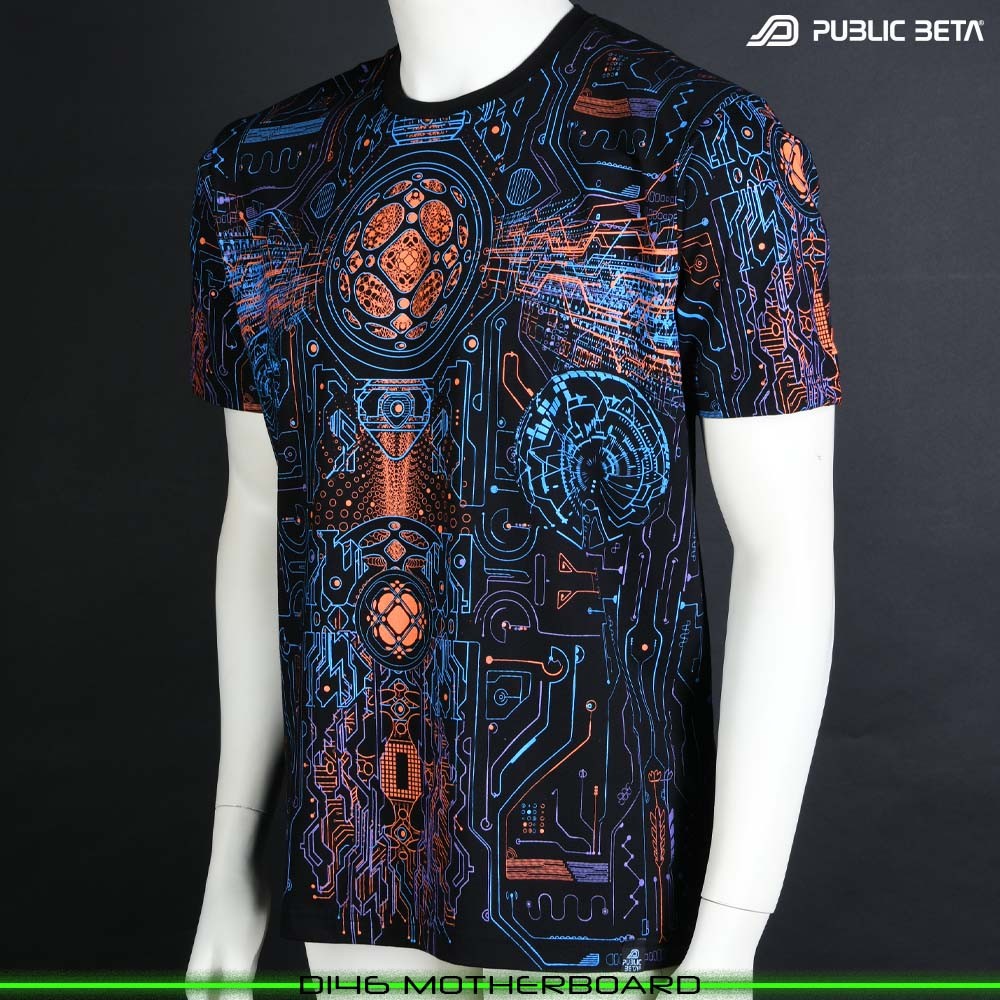 Blacklight T-Shirt. Psyclothing Psytrance festival wear