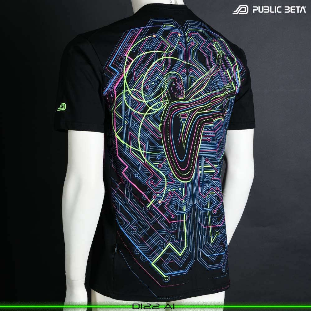 AI Blacklight T-Shirt Psytrance Art on clothing