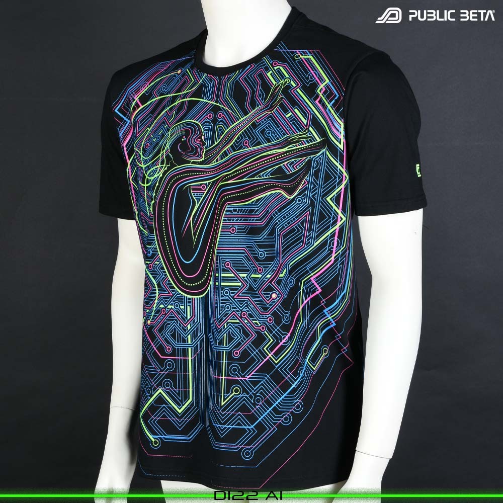 AI Blacklight T-Shirt Psytrance Art on clothing
