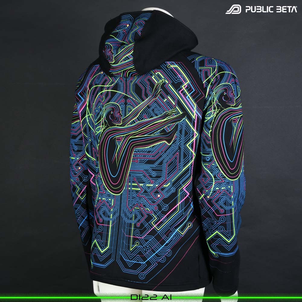 AI Blacklight Art Psytrance Design Glowing Psywear