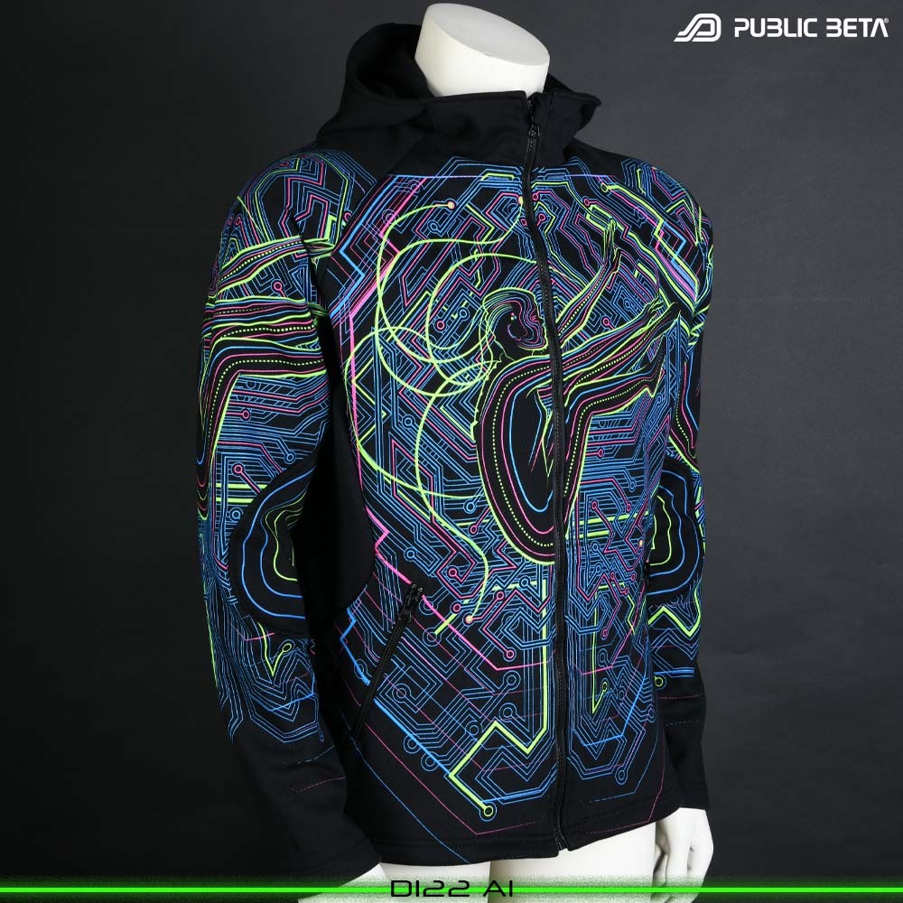 AI Blacklight Art Psytrance Design Glowing Psywear