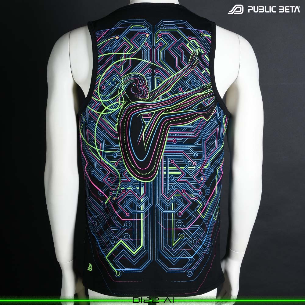 Artificial Intelligence Blacklight Psyart by Public Beta Wear
