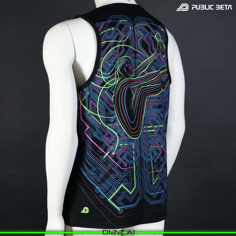 Artificial Intelligence Blacklight Psyart by Public Beta Wear