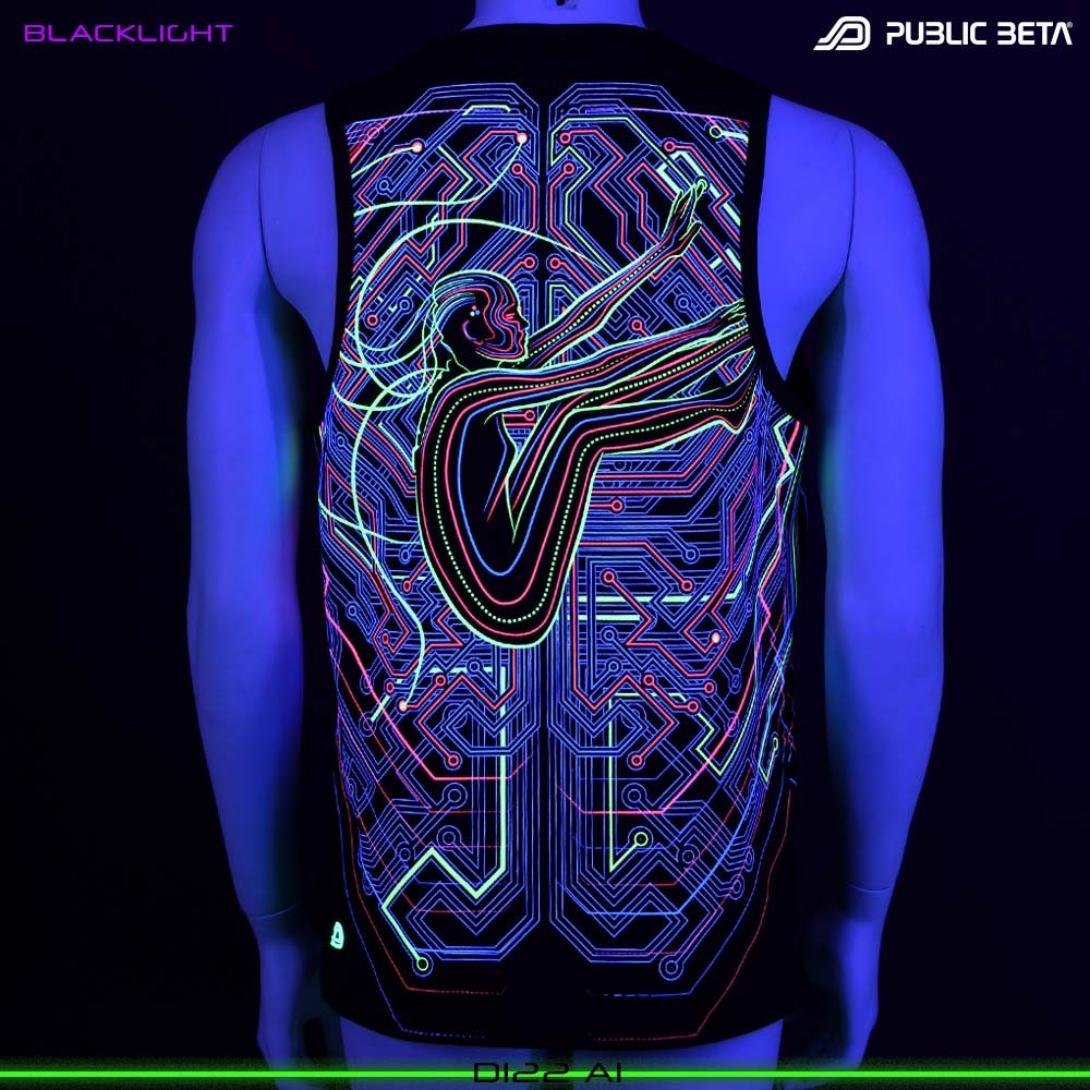 Artificial Intelligence Blacklight Psyart by Public Beta Wear