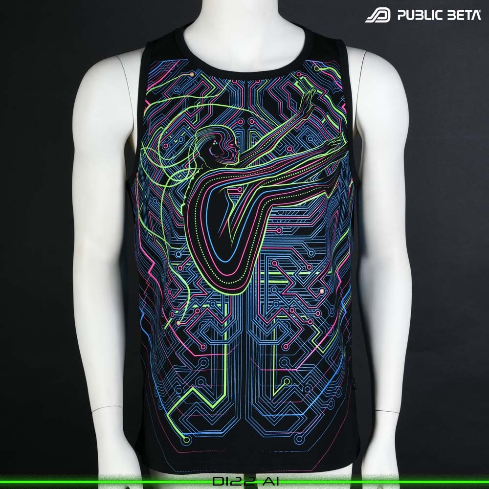 Artificial Intelligence Blacklight Psyart by Public Beta Wear