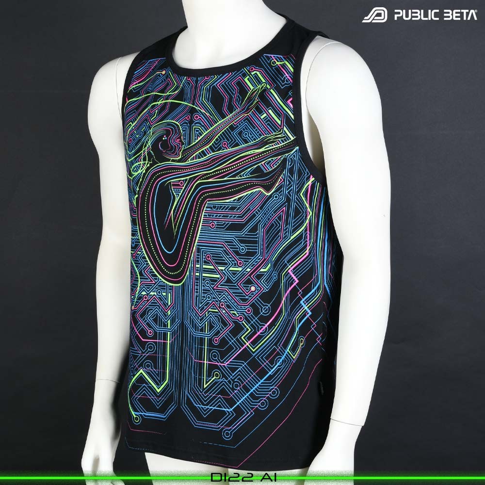 Artificial Intelligence Blacklight Psyart by Public Beta Wear