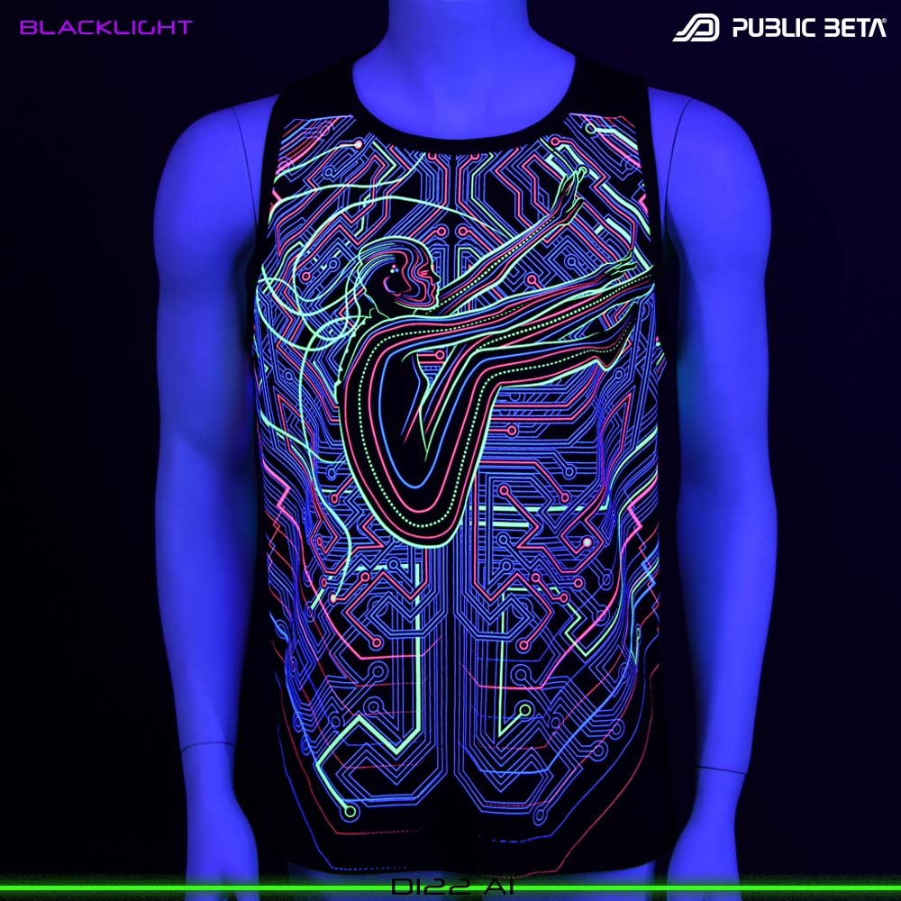 Artificial Intelligence Blacklight Psyart by Public Beta Wear