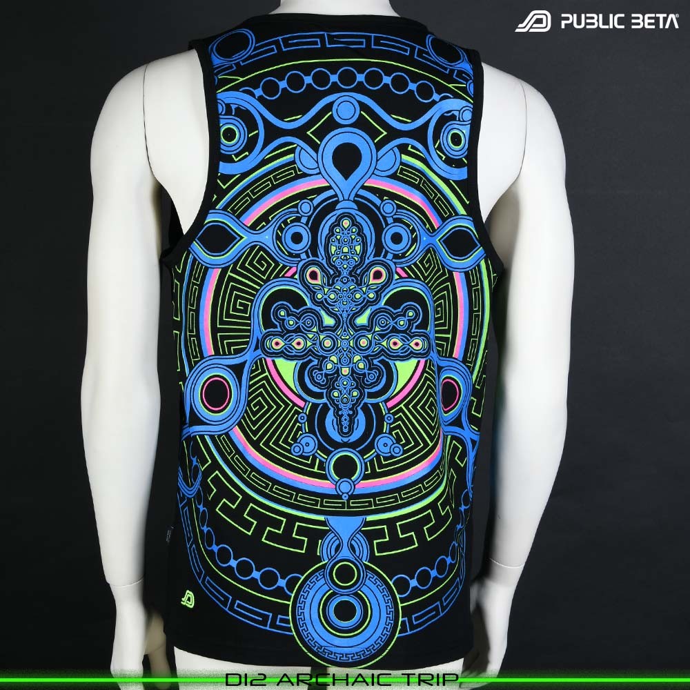 Psychedelic Blacklight Art Print on Sleeveless Shirt by Public Beta Wear