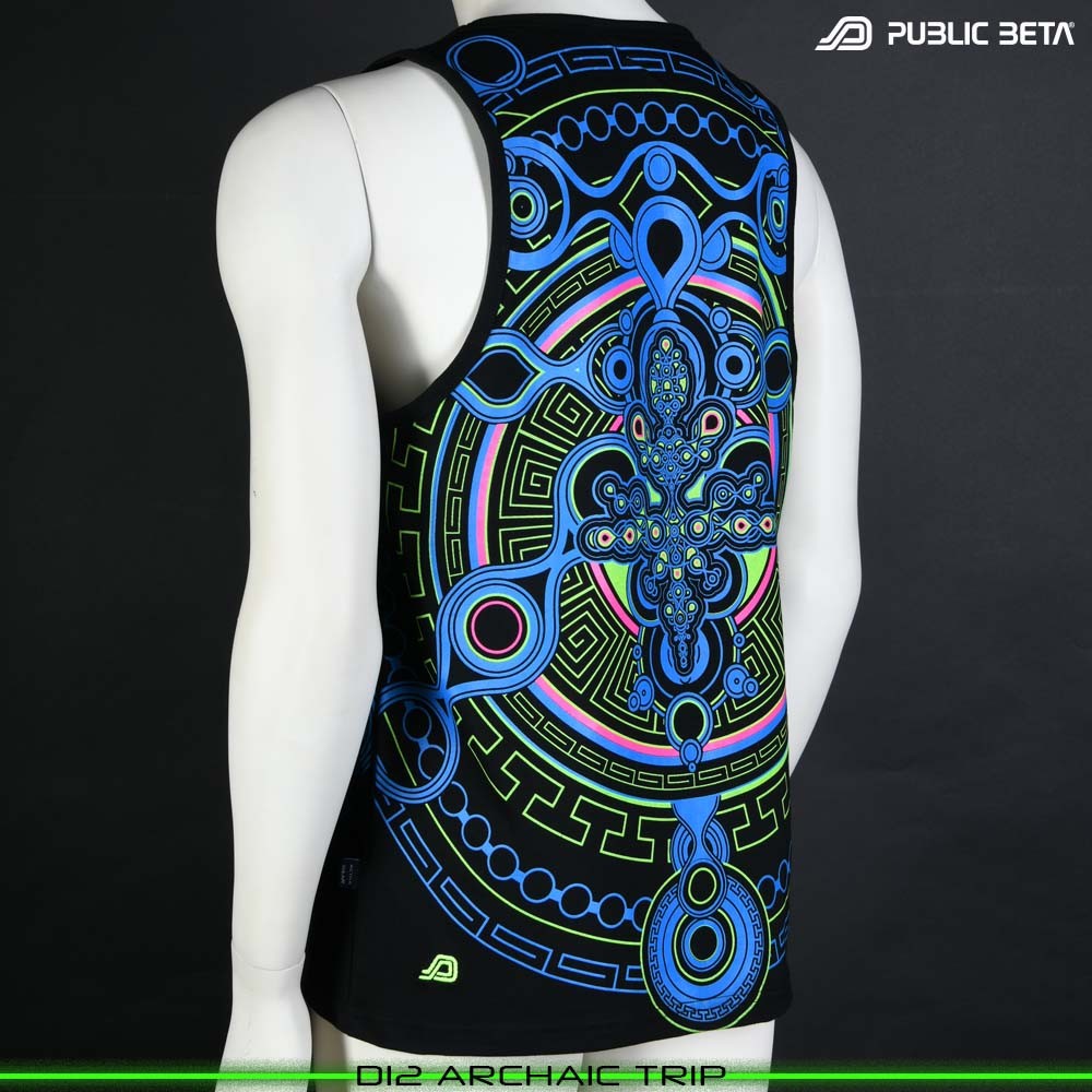 Psychedelic Blacklight Art Print on Sleeveless Shirt by Public Beta Wear