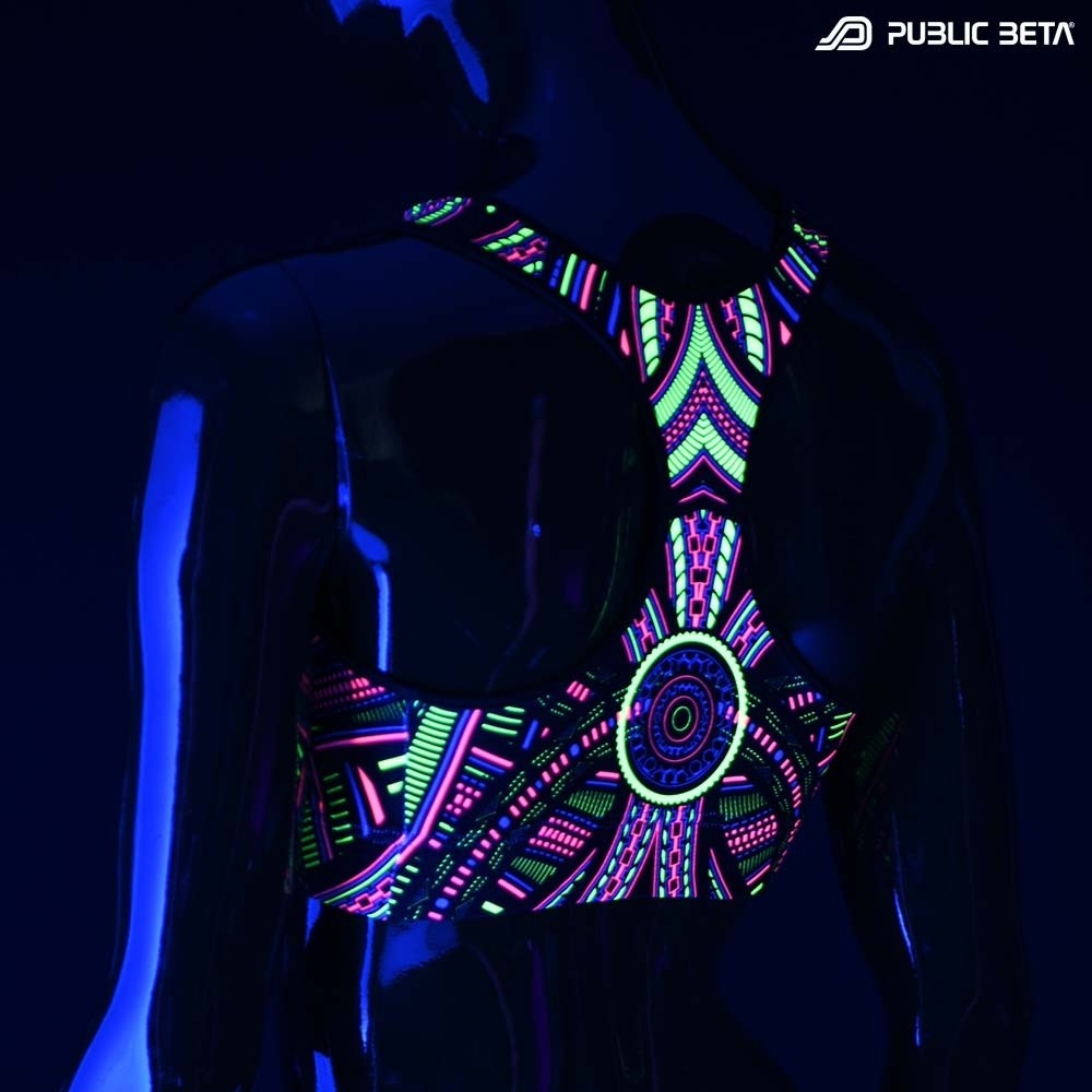 Perplexed  UV D101 Active Top / Psychedelic Yoga Wear