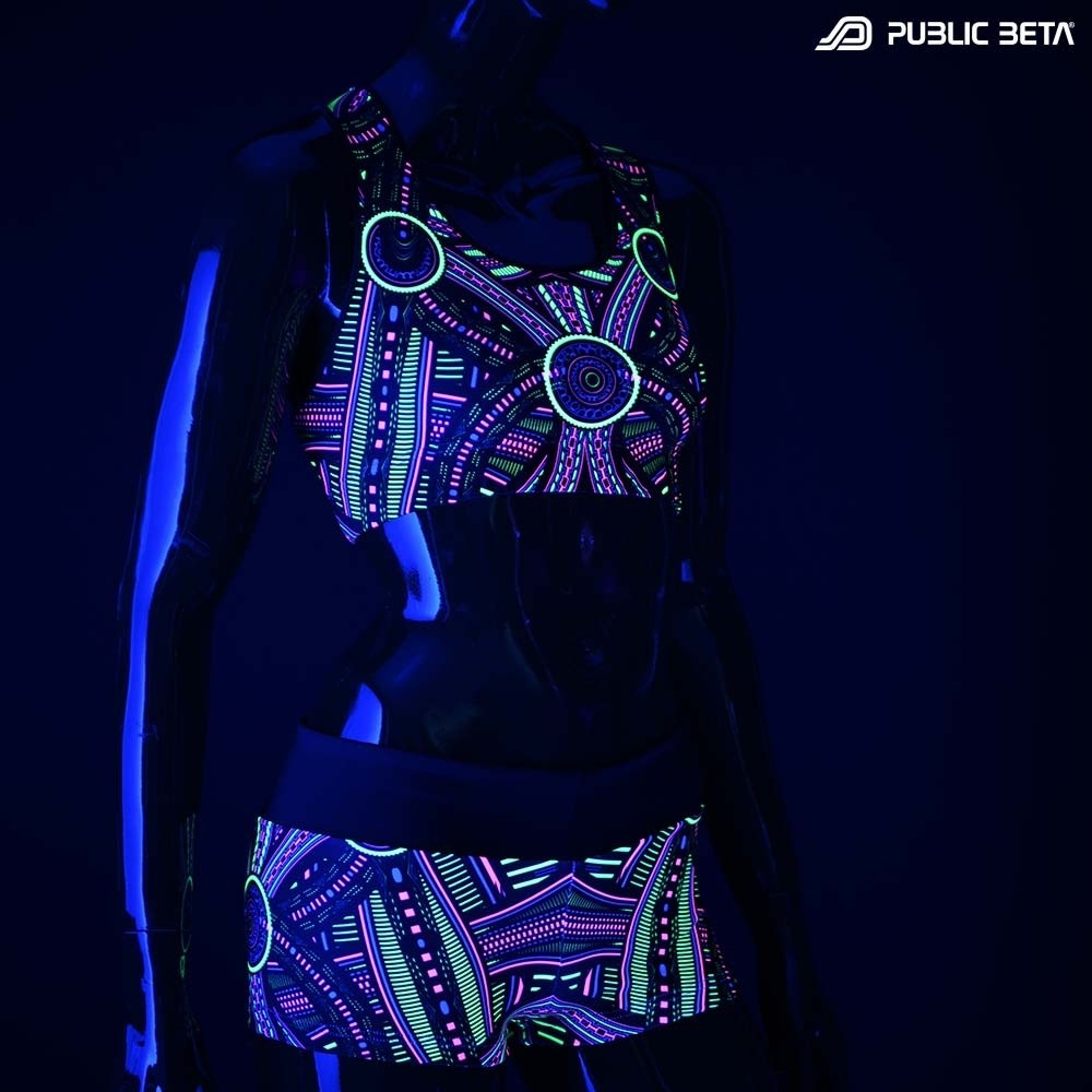 Perplexed  UV D101 Active Top / Psychedelic Yoga Wear