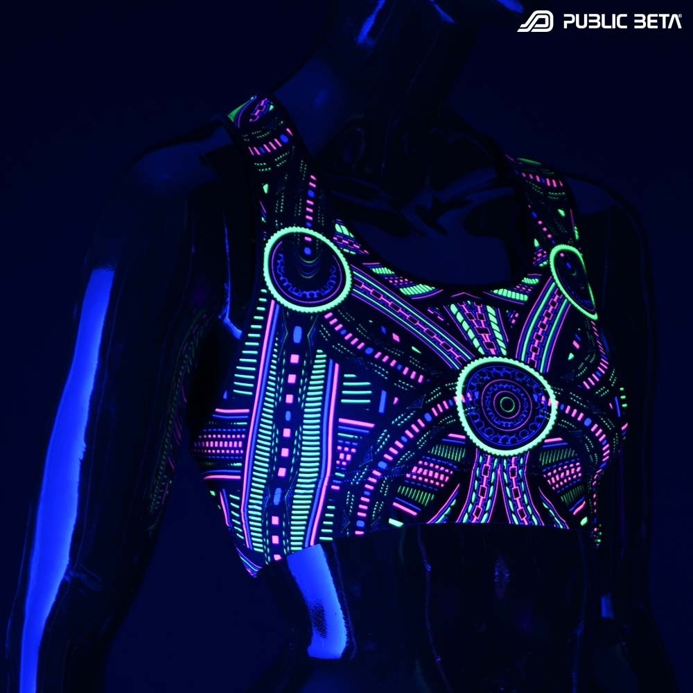 Perplexed  UV D101 Active Top / Psychedelic Yoga Wear